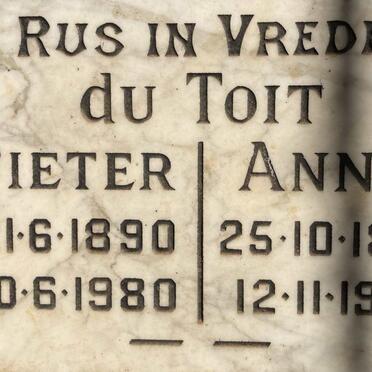 TOIT Pieter, du 1890-1980 & Anna 1893-1972