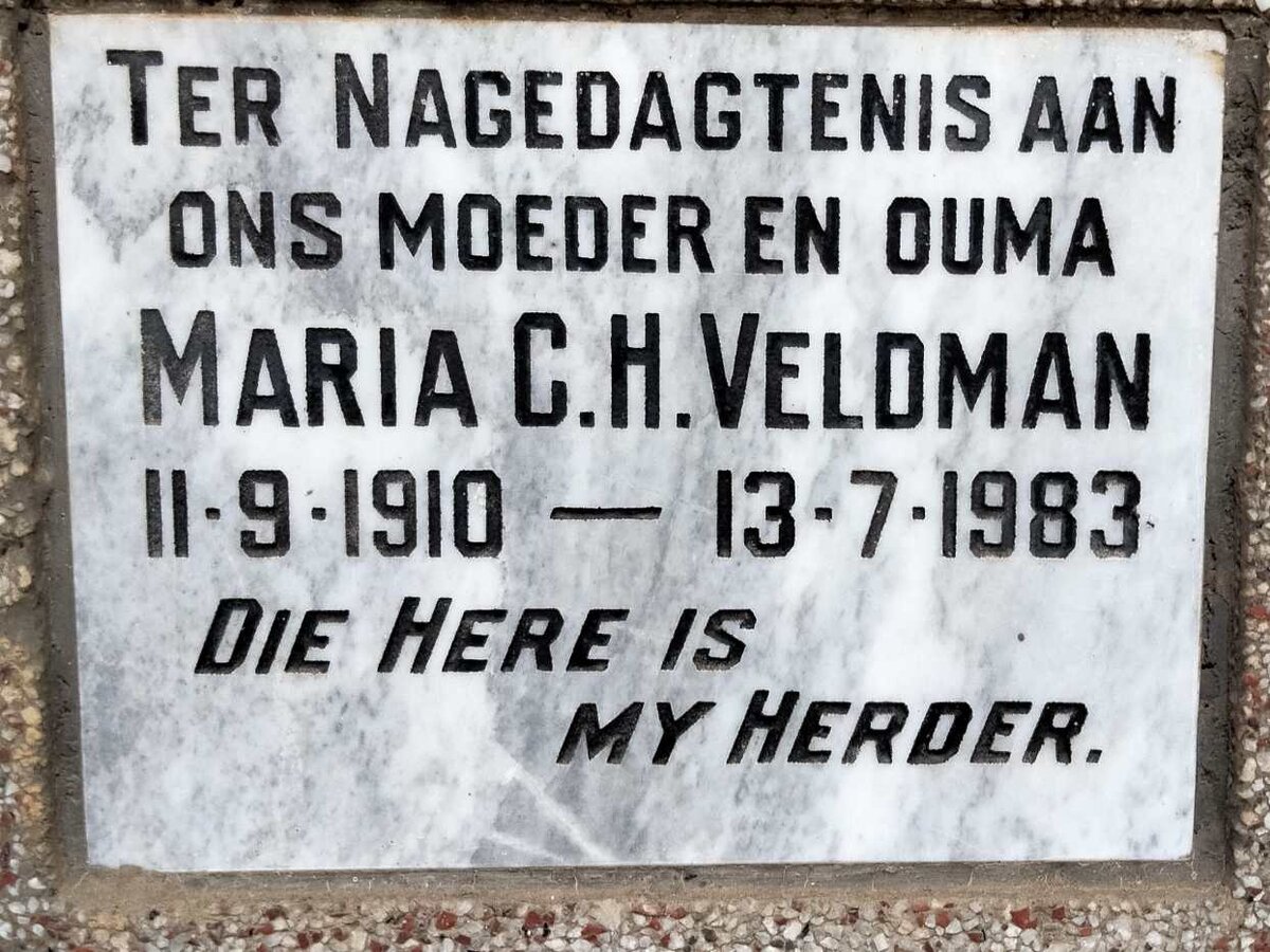 VELDMAN Maria C.H. 1910-1983