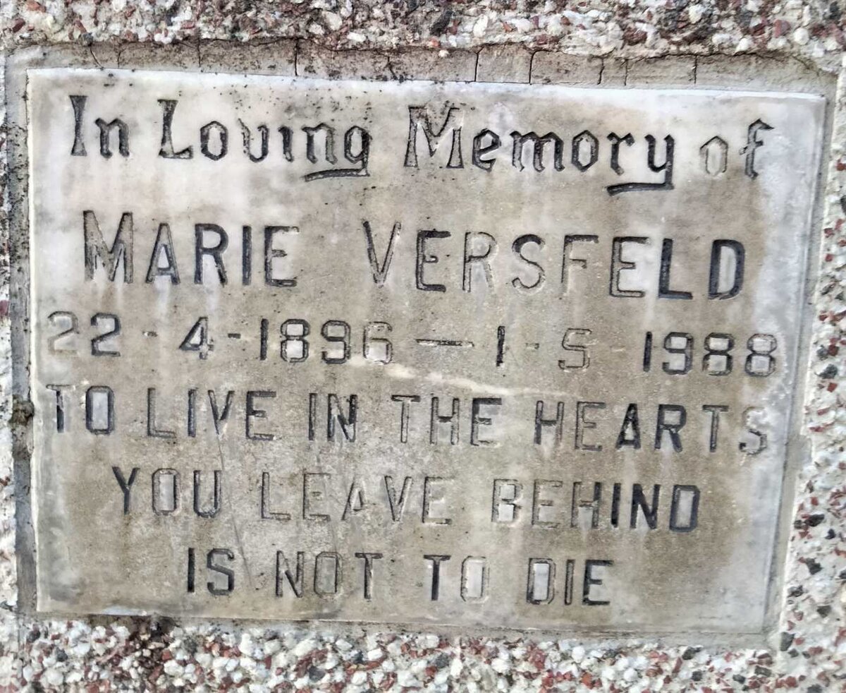 VERSFELD Marie 1896-1988