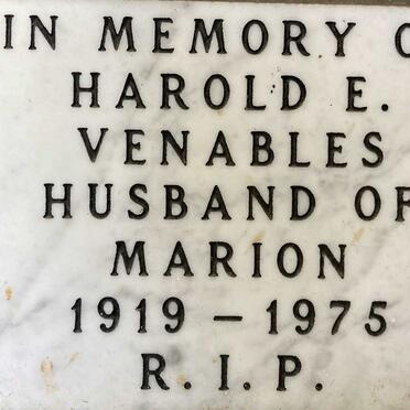 VENABLES Harold E. 1919-1975