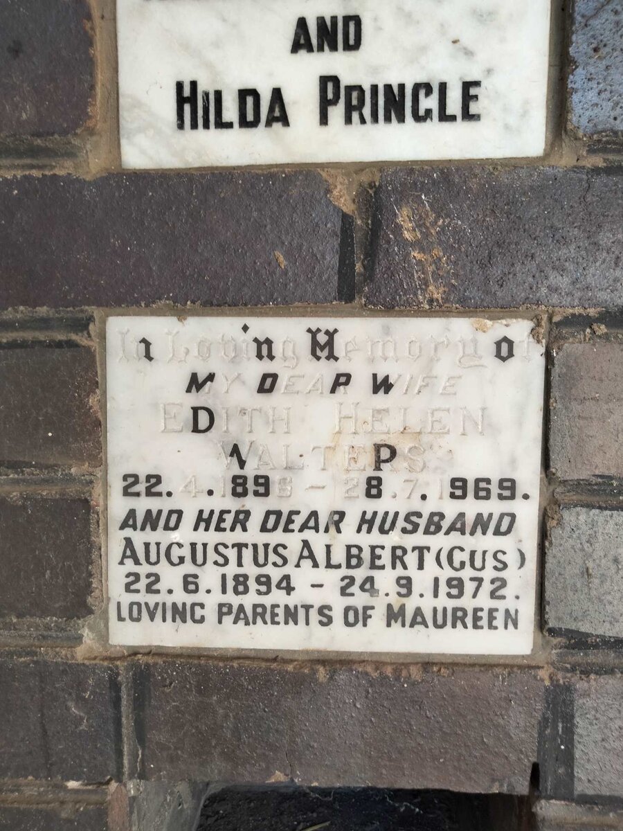 WALTERS Augustus Albert 1894-1972 & Edith Helen 1896-1969