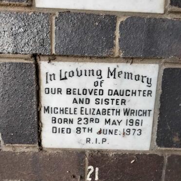 WRIGHT Michele Elizabeth 1961-1973