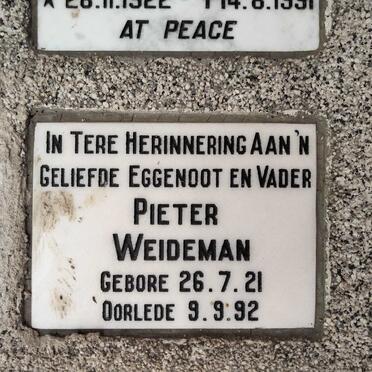WEIDEMAN Pieter 1921-1992
