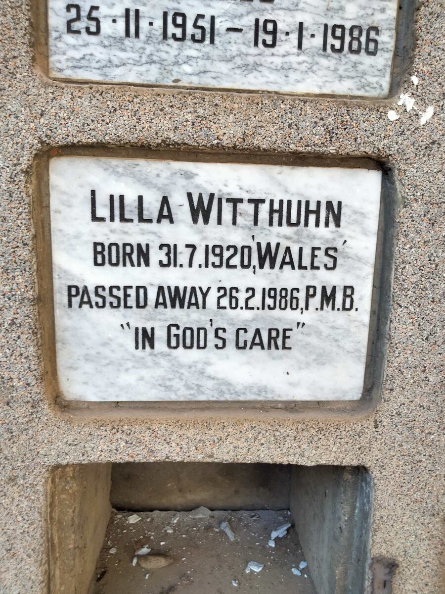 WITTHUHN Lilla 1920-1986