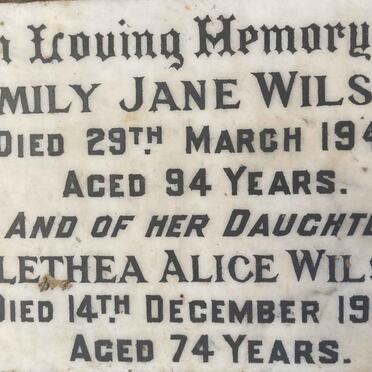 WILSON Emily Jane -1948 :: WILSON Alethea Alice -1962