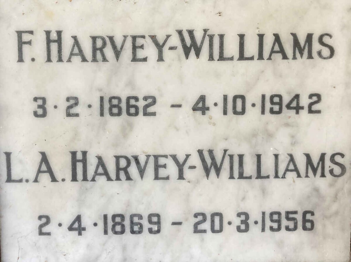 WILLIAMS F., HARVEY 1862-1942 & L.A. 1869-1956