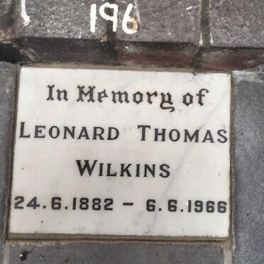 WILKINS Leonard Thomas 1882-1966