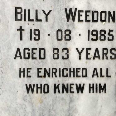 WEEDON Billy -1985