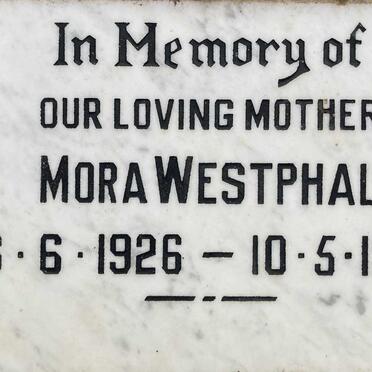 WESTPHAL Mora 1926-1985