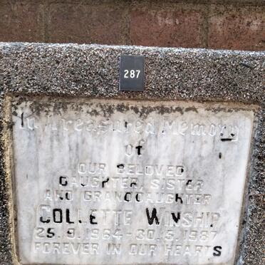 WINSHIP Collette 1964-1987