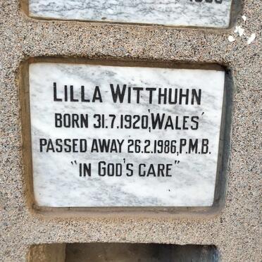 WITTHUHN Lilla 1920-1986