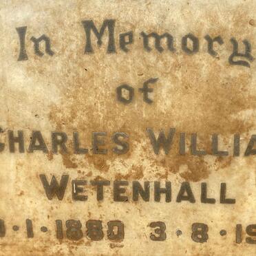 WETENHALL Charles William 1880-1961