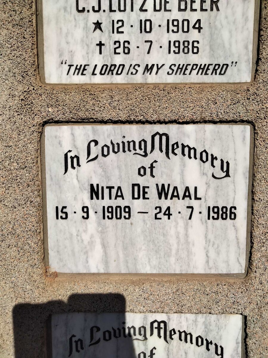WAAL Nita, de 1909-1986