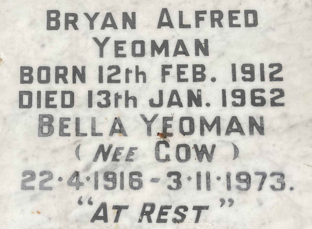 YEOMAN Bryan Alfred 1912-1962 & Bella GOW 1916-1973