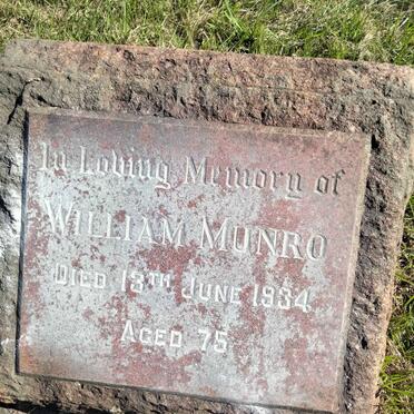 MUNRO William -1934