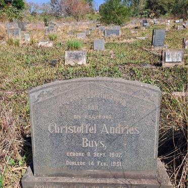 BUYS Christoffel Andries 1907-1951