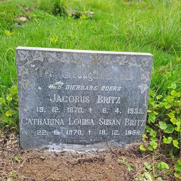 BRITZ Jacobus 1870-1935 & Catharina Louisa Susan 1870-1959