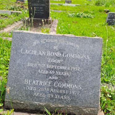 COMMONS Lachlan Bond -1952 & Beatrice -1972