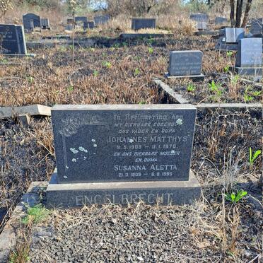 ENGELBRECHT Johannes Matthys 1903-1970 & Susanna Aletta 1909-1995