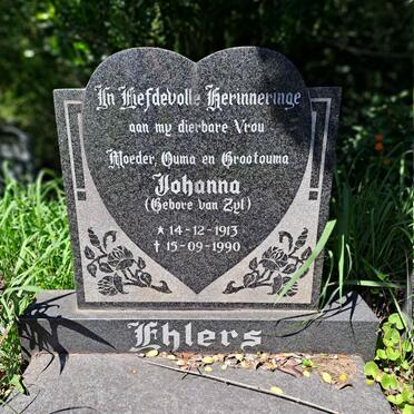 EHLERS Johanna nee VAN ZYL 1913-1990