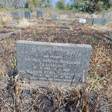 GLASSPOOLE George Arnold Benjamin 1884-1952 & Marion Ethel 1910-1971