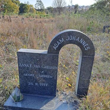 GREUNEN Anna E., van 1977-1977 :: GREUNEN Adam Johannes, van 1981-?