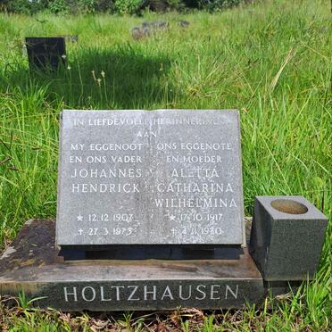 HOLTZHAUSEN Johannes Hendrick 1907-1973 & Aletta Catharina Wilhelmina 1917-1970