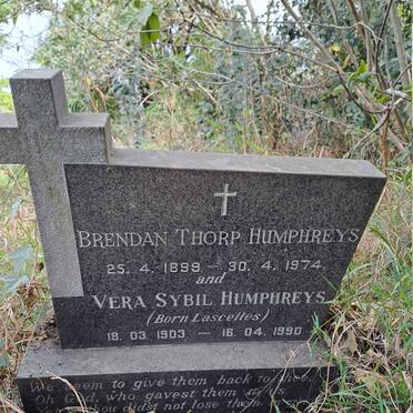 HUMPHREYS Brendan Thorp 1899-1974 & Vera Sybil LASCELLES 1903-1990