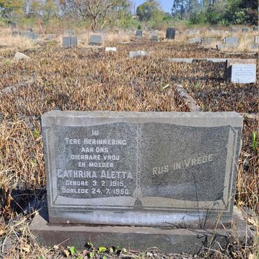 JONGH Cathrina Aletta, de 1915-1950