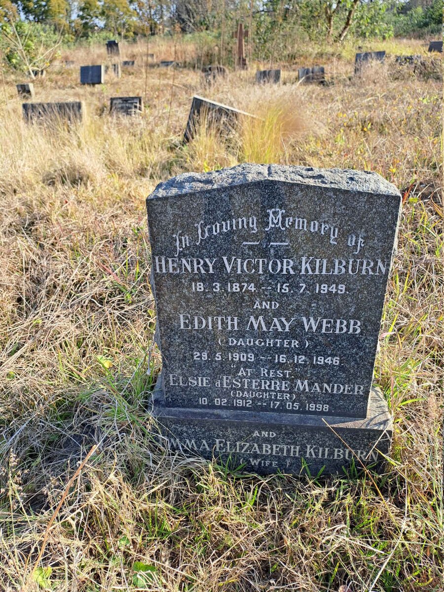 KILBURN Henry Victor 1874-1949 & Emma Elizabeth -1952 :: WEBB Edith May 1909-1946 :: MANDER Elsie d'Esterre 1912-1998                                                                        