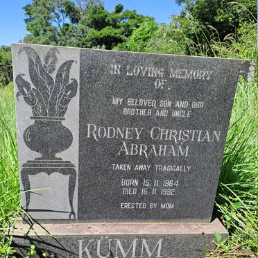KUMM Rodney Christian Abraham 1964-1992