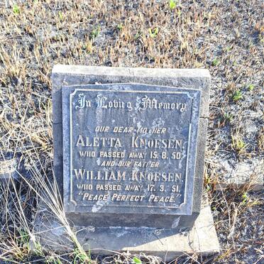 KNOESEN William -1951 & Aletta -1950