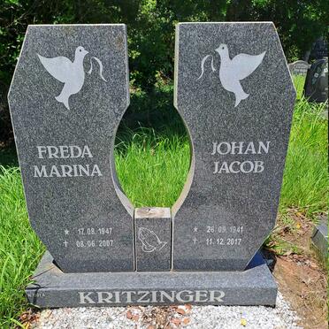 KRITZINGER Johan Jacob 1941-2017 & Freda Marina 1947-2007