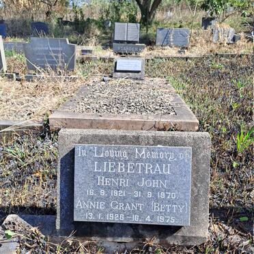 LIEBETRAU Henri John 1821-1970 & Annie Grant 