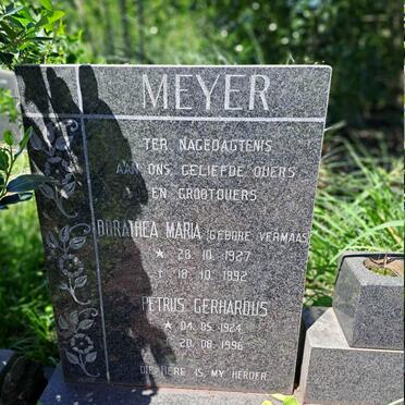 MEYER Petrus Gerhardus 1924-1996 & Dorathea Maria 1927-1992
