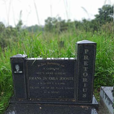 PRETORIUS Frans Jacobus Jooste 1974-1998