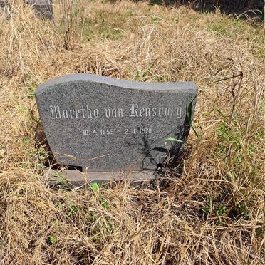 RENSBURG Maretha, van 1955-1978