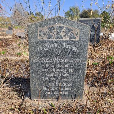 STEELE John -1959 & Margaret Mason MOODIE -1951