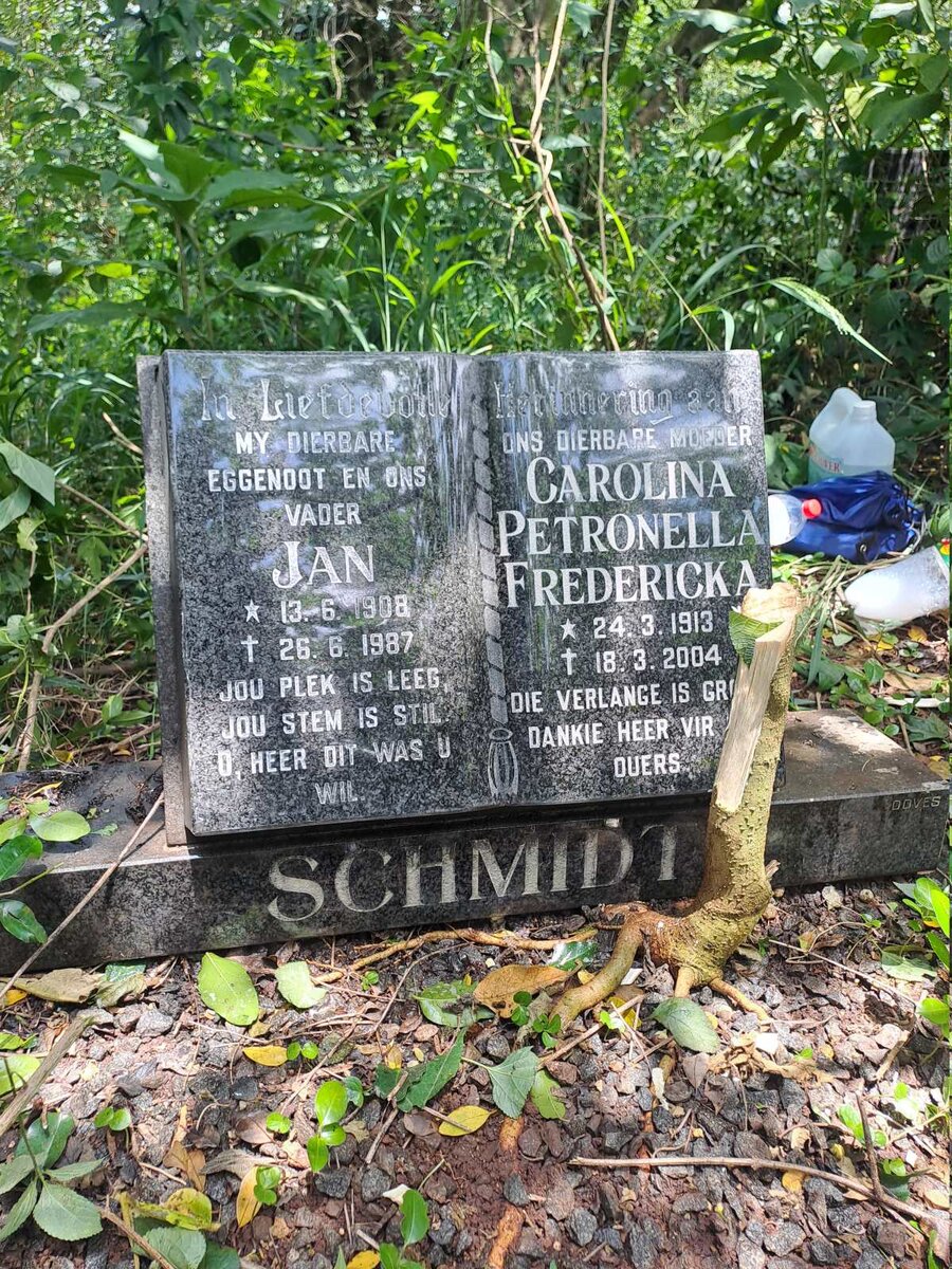 SCHMIDT Jan 1908-1987 & Carolina Petronella Fredericka 1913-2004
