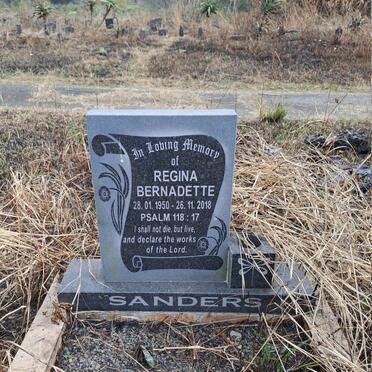 SANDERS Regina Bernadette 1950-2018