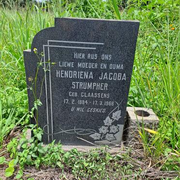 STRUMPHER Hendriena Jacoba nee CLAASSENS 1884-1966