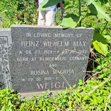 WEIGL Heinz Wilhelm Max 1929-1993 & Rosina Magrita 1938-