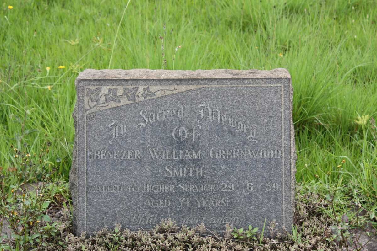 SMITH Ebenezer William Greenwood -1959