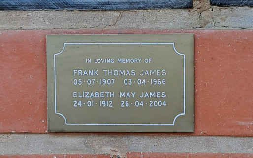JAMES Frank Thomas 1907-1966 & Elizabeth May 1912-2004