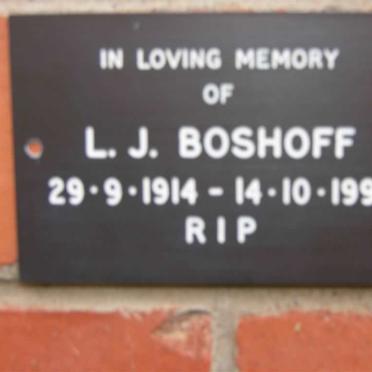 BOSHOFF L.J. 1914-1997