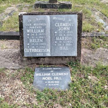 CUTHBERTSON William 1877-1962 &amp; Helen 1880-1962 :: HILL Clement John 1899-1972 &amp; Marion 1902-1994