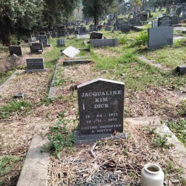 DICK Jacqualine Kim 1971-1971
