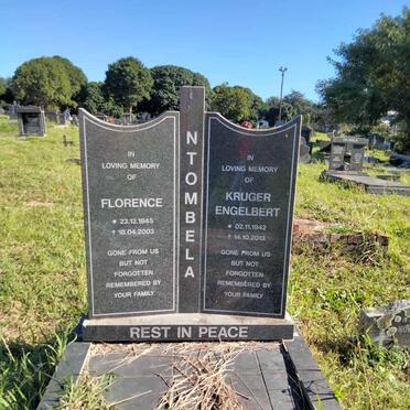 NTOMBELA Kruger Engelbert 1942-1942 & Florence 1945-2003