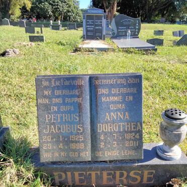 PIETERSE Petrus Jacobus 1925-1998 & Anna Dorothea 1924-2011