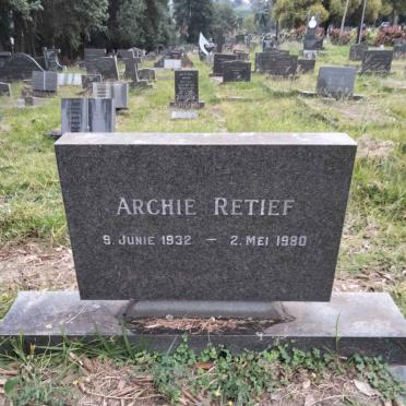RETIEF Archie 1932-1980